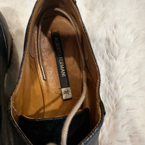 Alberto Fermani Black Leather Oxfords - Picture 3 of 6